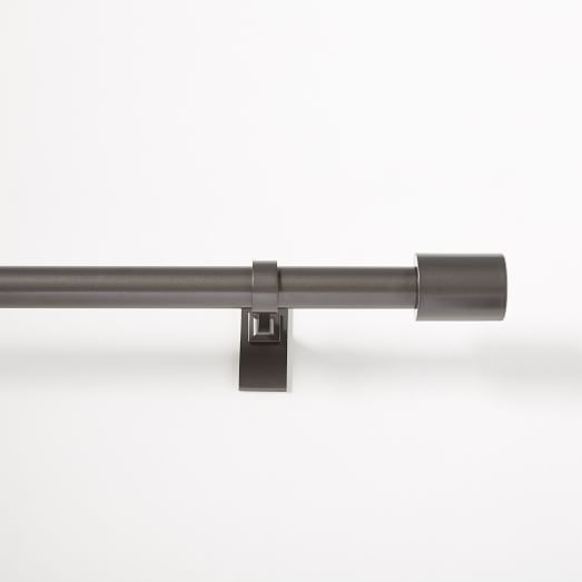 Oversized Metal Rod, 108" - 144", Gunmetal | West Elm (US)