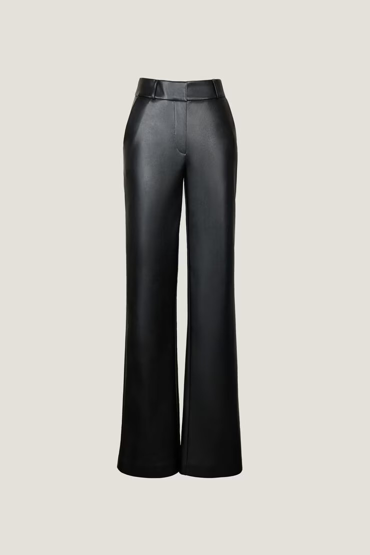Camelia Straight Leg Faux Leather Pants | Dynamite Clothing