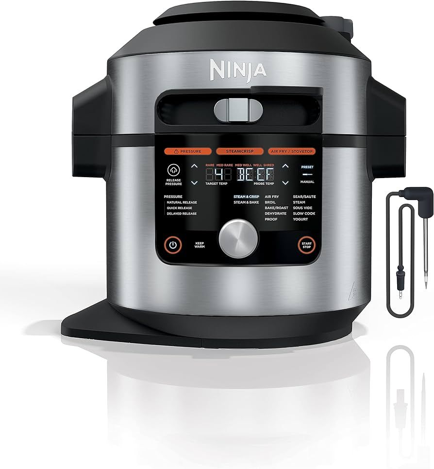 Ninja OL701 Foodi 14-in-1 SMART XL 8 Qt. Pressure Cooker Steam Fryer with SmartLid & Thermometer ... | Amazon (US)