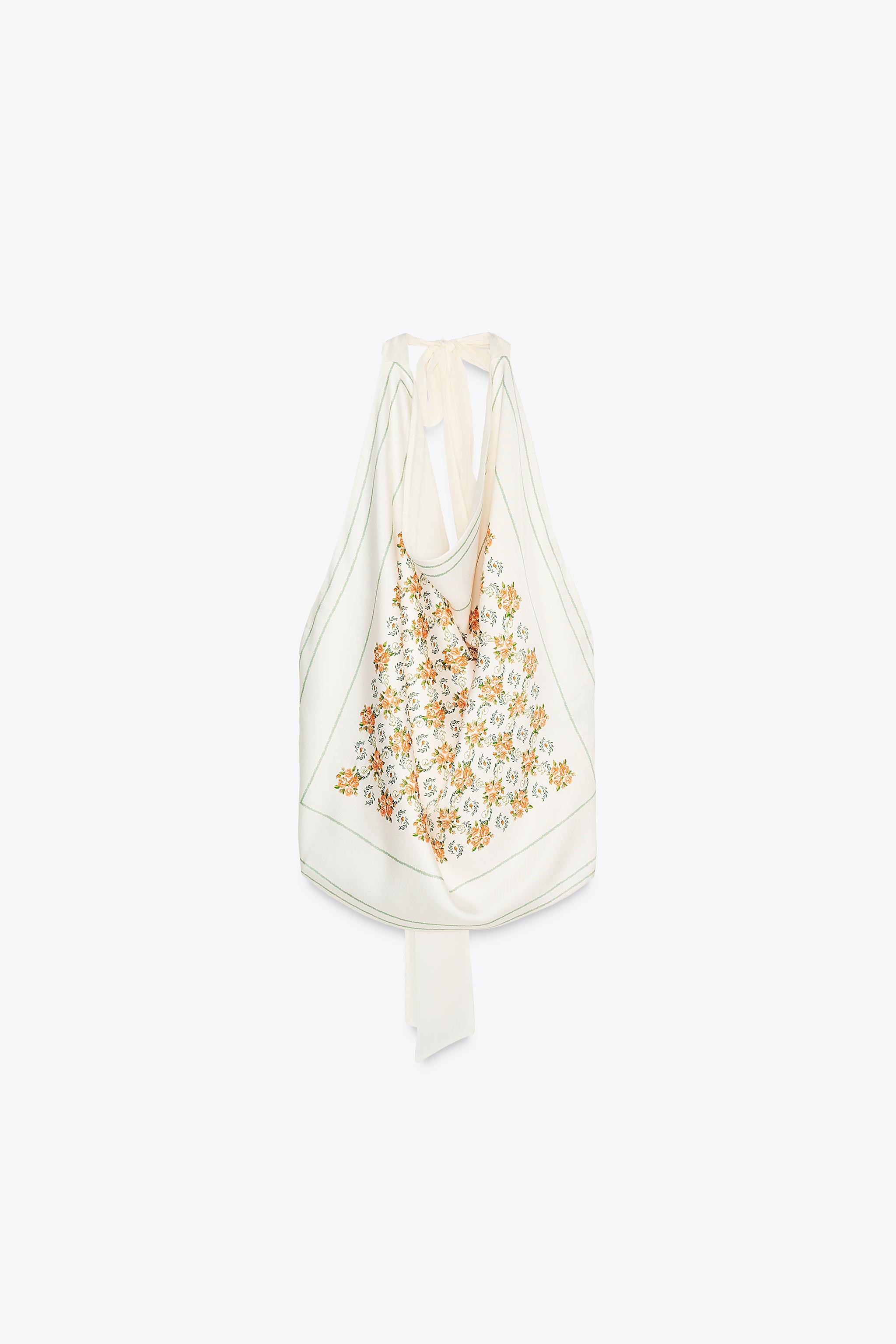PRINTED SATIN TOP | Zara UK