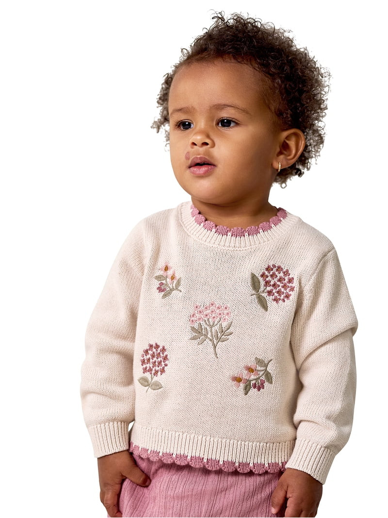 Modern Moments by Gerber Toddler Girl Textural Sweater, Sizes 12 Months - 5T | Walmart (US)