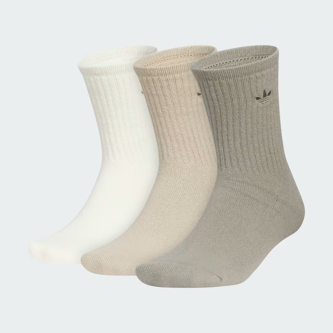 adidas Originals Comfort 3-Pack Crew Socks Cream White L | adidas (US)