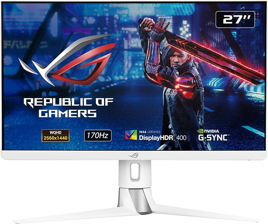 ASUS 27-inch 1440P 170Hz 1ms G-SYNC Gaming Monitor - White, QHD IPS, HDR400 | Amazon (US)