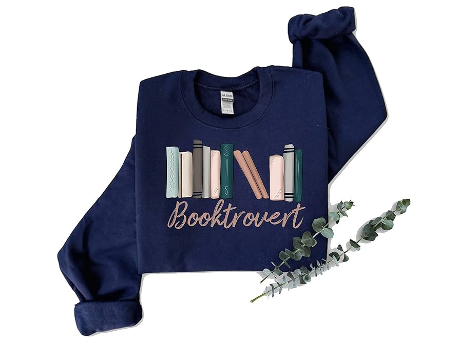 Booktrovert Sweatshirt,Booktrovert Shirt,Reader Gifts Shirt,Bookstagram Shirt,Book Lover Gift,Xma... | Amazon (US)