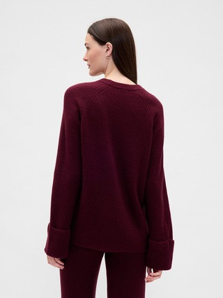 CashSoft Shaker-Stitch Boyfriend Sweater | Gap (CA)