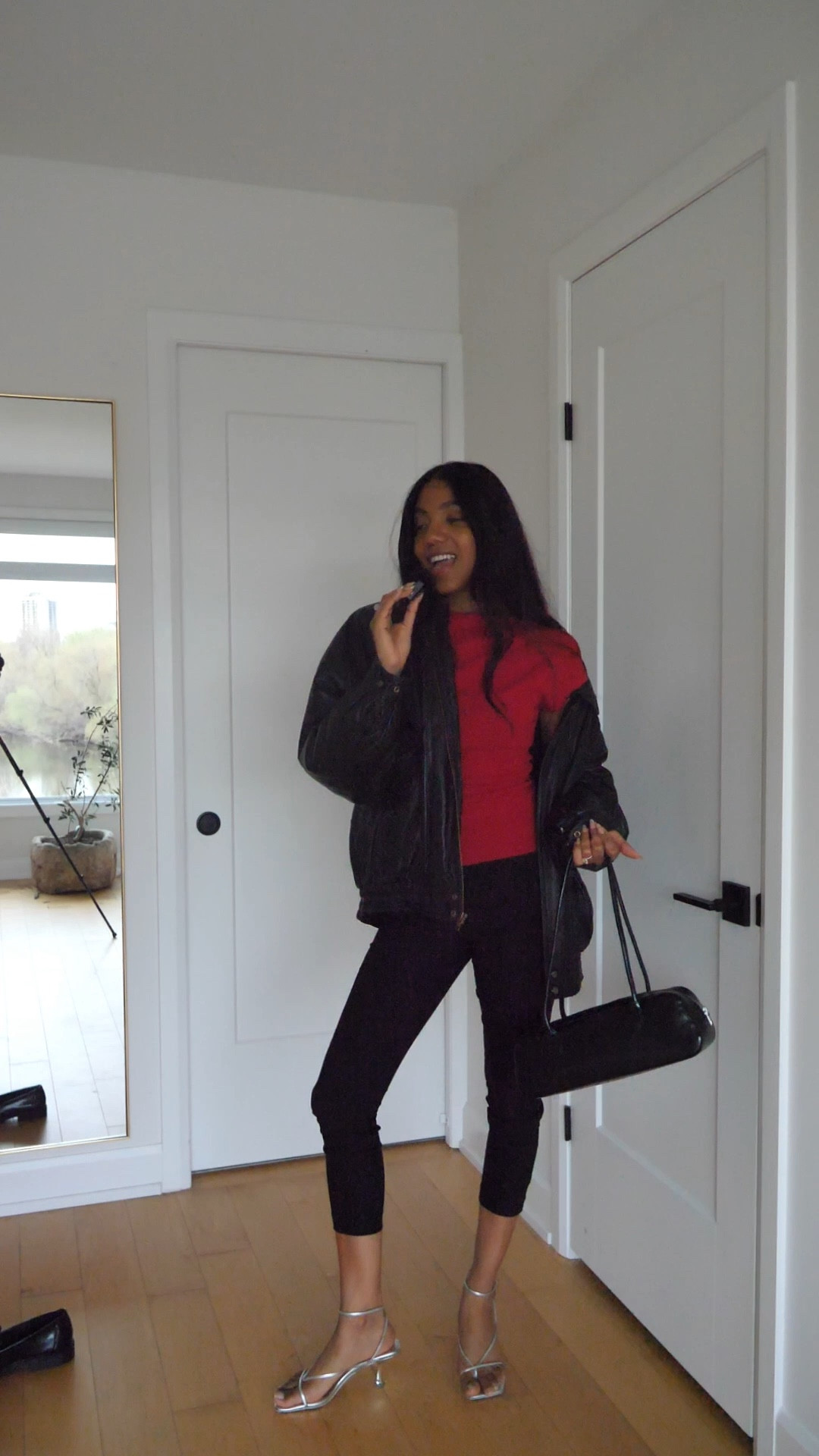 Top- size small
Trench-size s/m
Loafers-size 9 (usually a 8.5)

Asymmetrical off the shoulder cap sleeve sweater | red knit top | get dressed with me | dinner outfit | silver heeled sandals | oak + fort top | classic patent leather loafer | oversized trench coat | wide top handle bag | elongated shoulder bag | pull on capri pants | ysl libre perfume | oversized leather trench | wide leg dark denim jeans | silver bangle |

#LTKSeasonal #LTKItBag