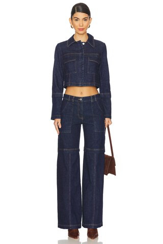 Amanda Uprichard Lucas Jacket in Heritage Wash from Revolve.com | Revolve Clothing (Global)