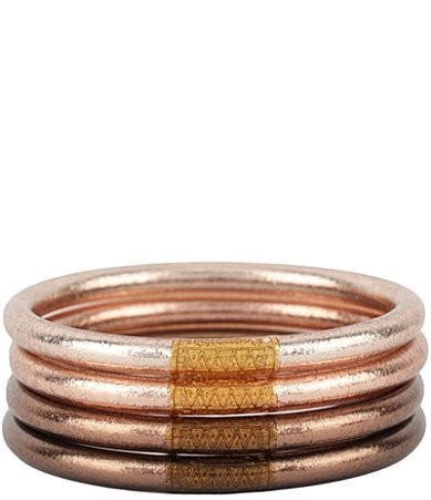 BuDhaGirl Serenity Prayer Metallic Ombre All Weather Bangles� Bracelet Set - L | Dillard's