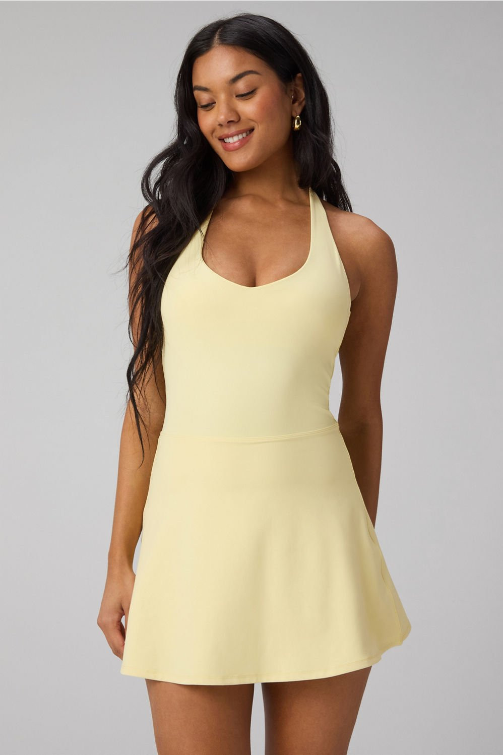 PureLuxe Halter Ultra Mini Dress | Fabletics
