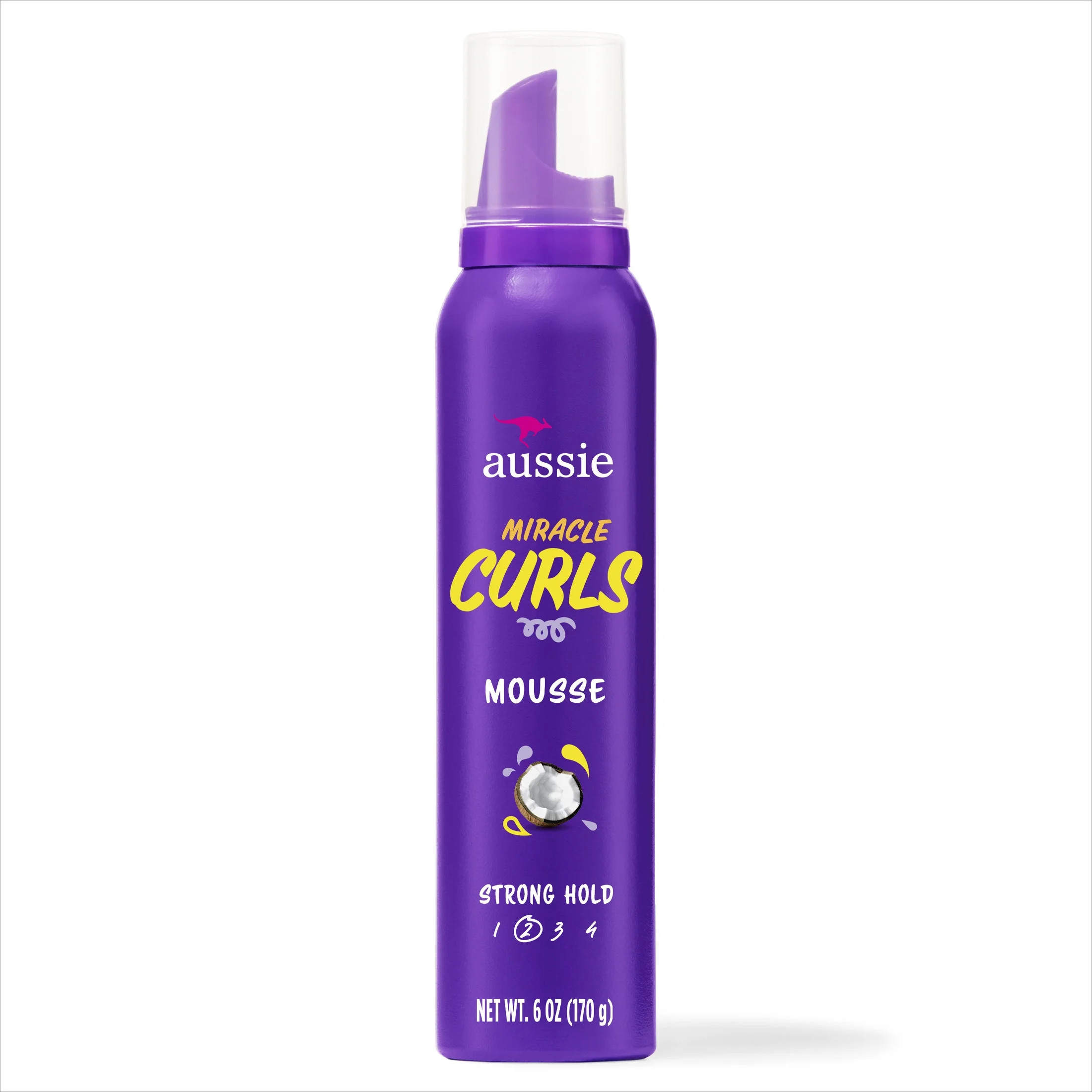 Aussie Miracle Curls Styling Mousse with Coconut & Jojoba Oil, for Curly Hair, Unisex 6.0 fl oz -... | Walmart (US)