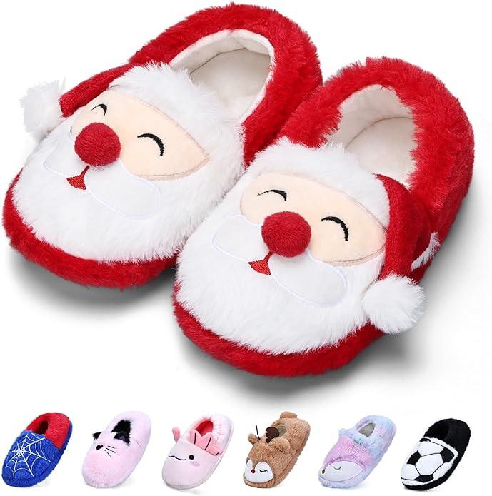 WateLves Kids Slippers Full Wrapped Toddler Slippers Boys Girls Comfortable Winter House Shoes(To... | Amazon (US)
