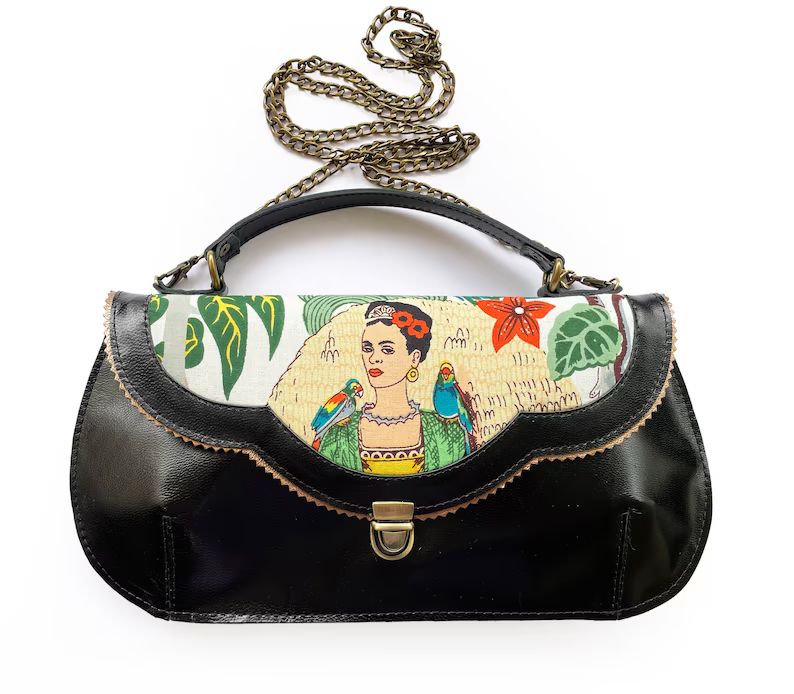 Frida Kahlo purse, colorful handbag , black women’s leather cross body purse, Unique gift for h... | Etsy (CAD)