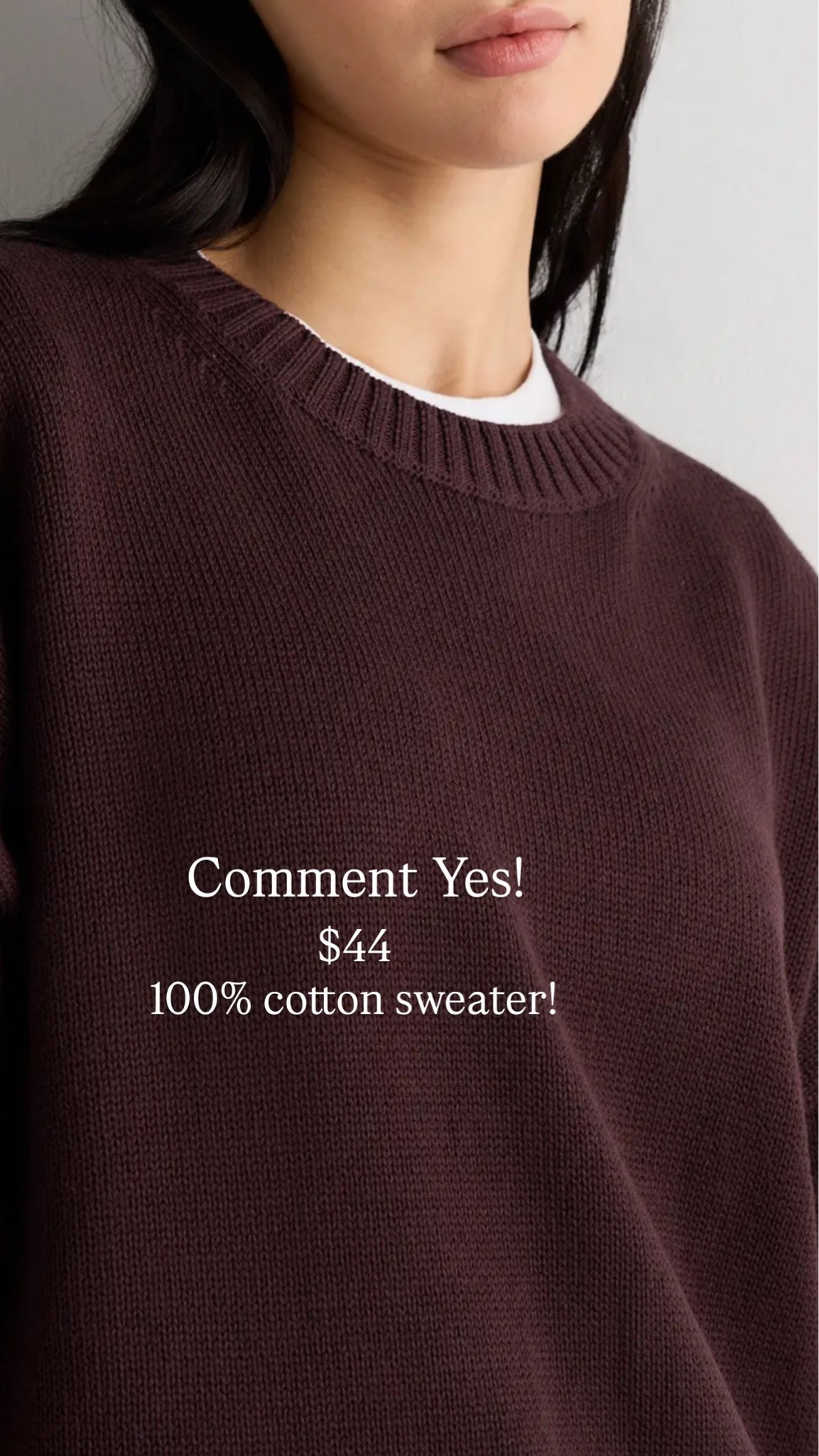 $44 100% cotton sweater!