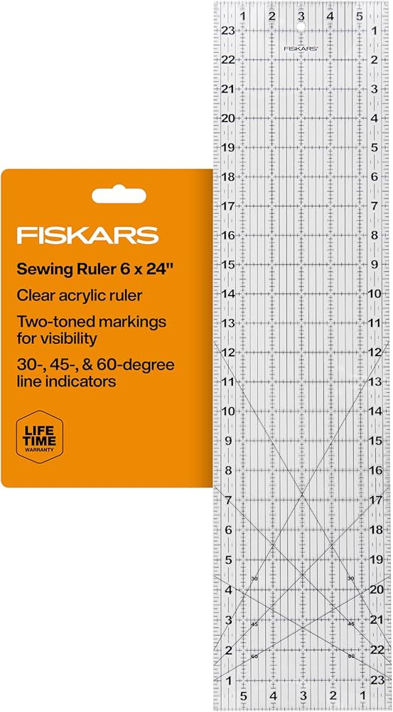 Fiskars Sewing Ruler (6"x 24") - Sewing and Quilting Ruler with Gridlines - Arts and Craft Suppli... | Amazon (US)