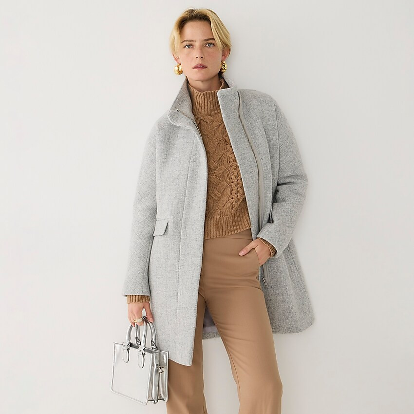 New cocoon coat in Italian stadium-cloth | J. Crew US
