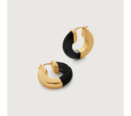 Kate Young Gemstone Small Hoop Earrings | Monica Vinader (US)