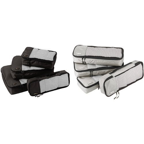 Amazon Basics 8-Piece Packing Cube Set - 1 Large, 1 Medium, 1 Small, and 5 Slim | Amazon (US)