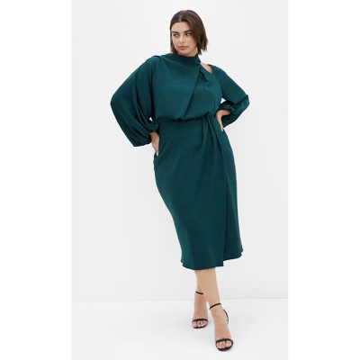 CITY CHIC | Women's Plus Size Jaylee Dress - teal - 20W | Target