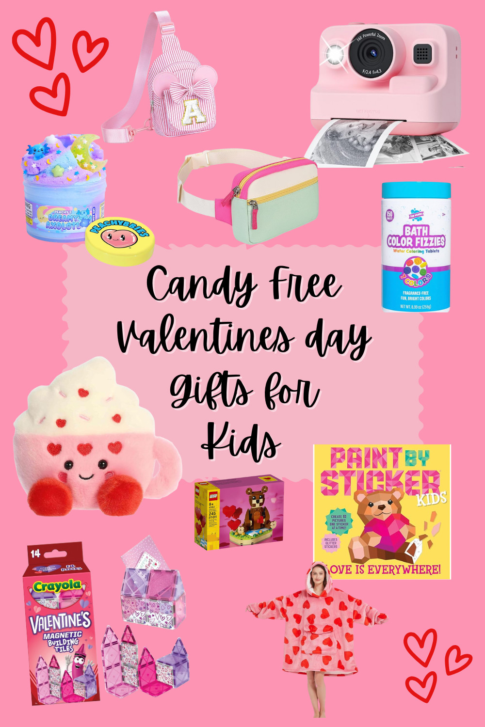 💕 Candy-Free Valentine’s Day Gifts for Kids (Fun Amazon Finds!)

Looking for candy-free Valentine’s Day gifts for kids? 💖 This thoughtful non-candy Valentine gift guide for kids is packed with fun, creative, and screen-free ideas that parents actually love. From cute crossbody bags and fanny packs to cozy wearable blanket hoodies and adorable Valentine plush toys, these gifts are perfect for celebrating Valentine’s Day without the sugar.

Encourage creativity and play with LEGO Valentine building kits, magnetic tiles, paint-by-sticker books, and satisfying kid-safe slime. Make bath time more fun with color-changing bath fizzies, or help kids capture memories with a kid-friendly instant print camera. These Amazon picks are great for school Valentines, classroom parties, toddlers, kids, and tweens. 

 #LTKValentine #LTKSeasonal #LTKKids