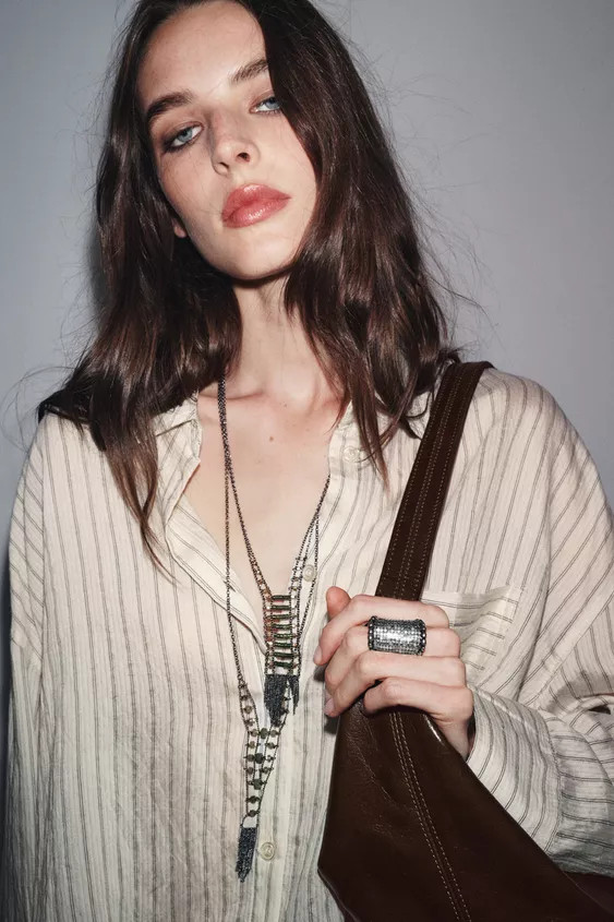 METAL MESH MAXI RING | Zara US