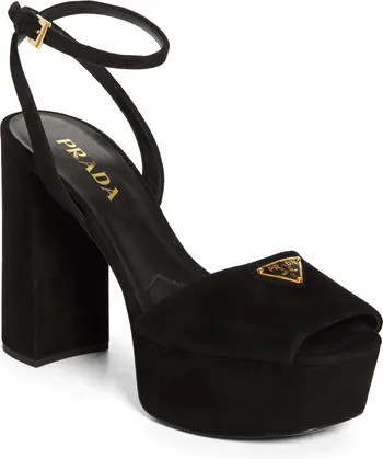 Triangle Logo Ankle Strap Plaform Sandal (Women) | Nordstrom