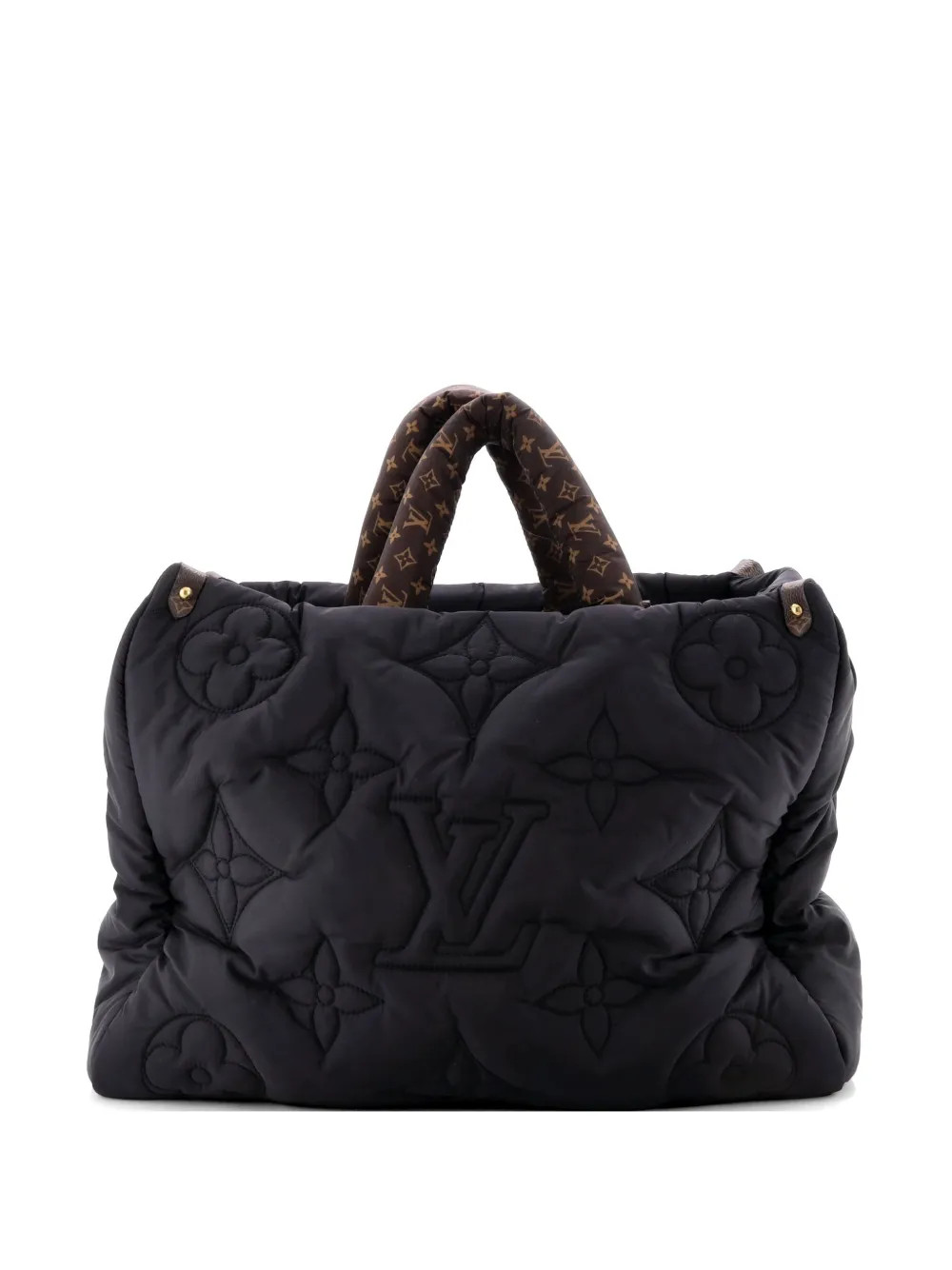 Louis Vuitton Pre-Owned Pillow OnTheGo Tote Monogram Quilted Econyl Nylon GM satchel - Black | Farfetch Global