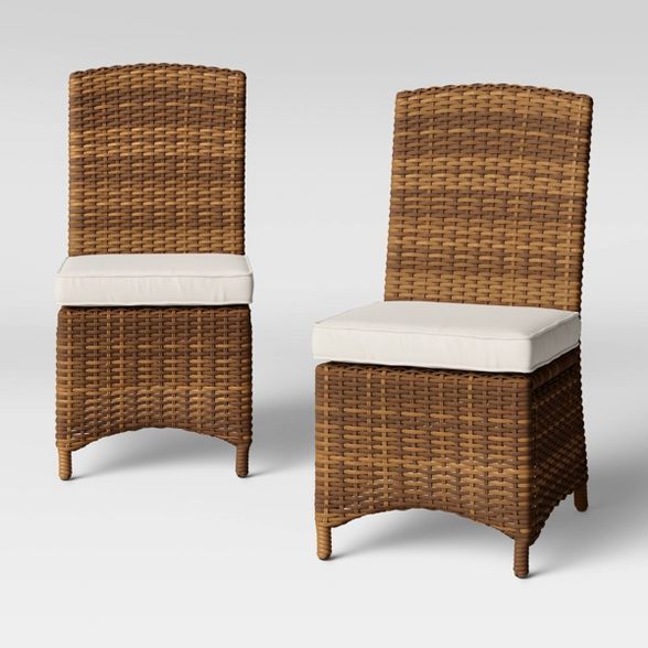 Eldridge 2pk Armless Patio Dining Chairs - Smith & Hawken™ | Target
