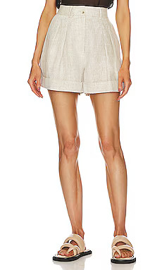 Helsa Linen Rolled Short in Natural Linen from Revolve.com | Revolve Clothing (Global)