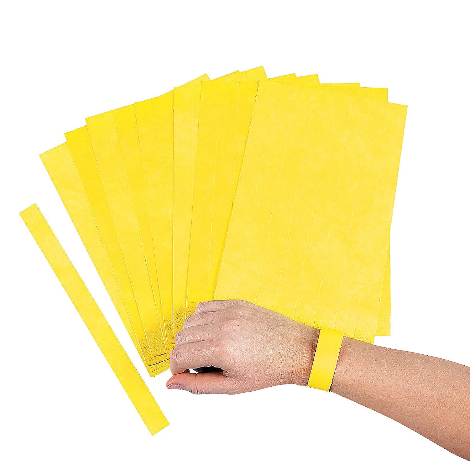 Yellow Self Adhesive Wrist Tckts 100Pc - Party Favors - 100 Pieces | Walmart (US)