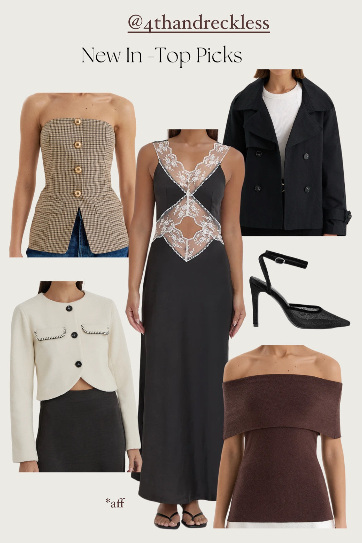 4th & Reckless Top Picks 🤎
So much class!!

#tailoring #4th&recklass #neutraloutfit #trench #oldmoney #brownoutfit #waistcoat #corset

#LTKdatenight #LTKspring #LTKluxury