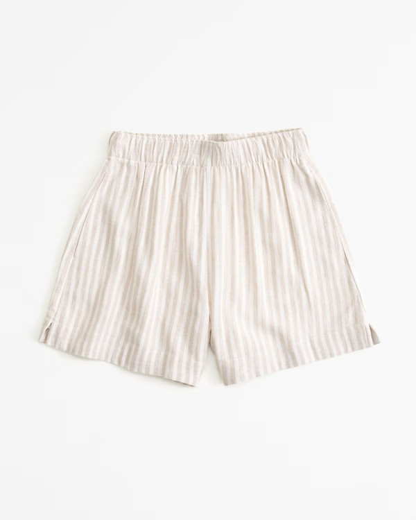 Women's Linen-Blend Pull-On Short | Women's Clearance | Abercrombie.com | Abercrombie & Fitch (US)