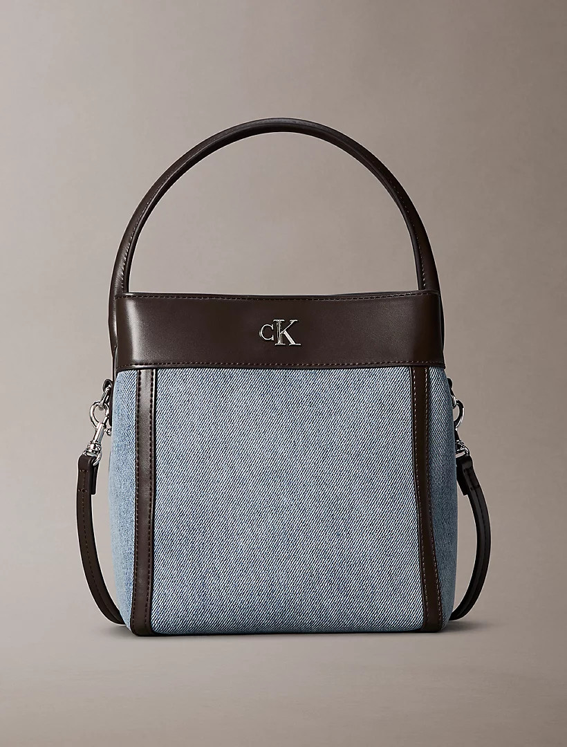 Denim Monogram Logo Bucket Bag | Calvin Klein UK