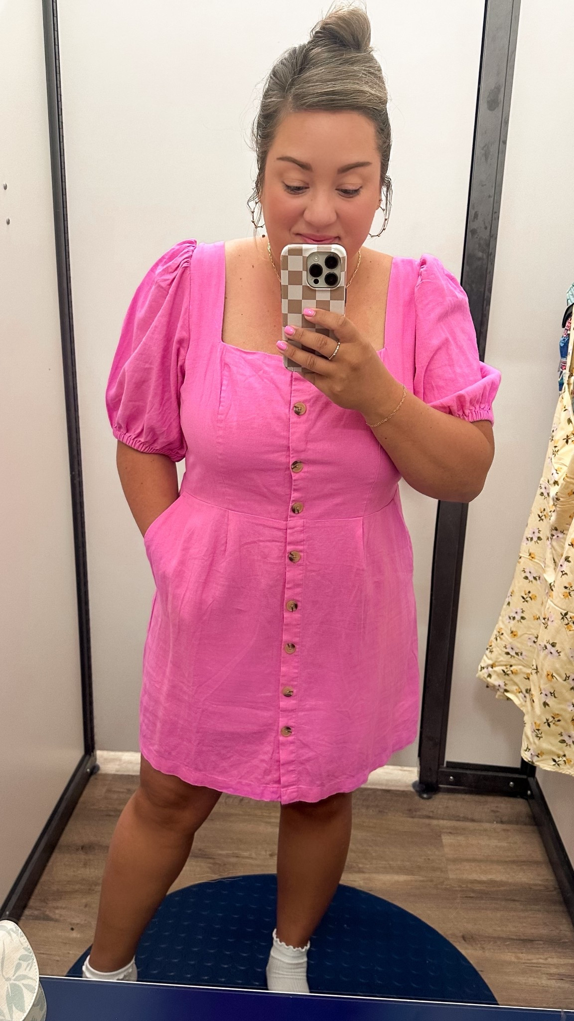 old navy pink linen dress Old Navy Women's One-Shoulder Asymmetrical Linen-Blend Mini Dress - Red