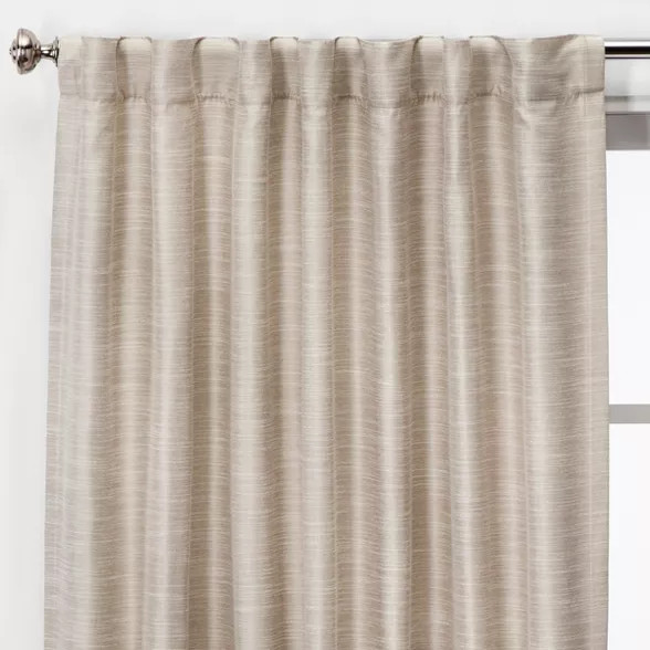 Faux Silk Room Darkening Window Curtain Panel - Threshold™ | Target