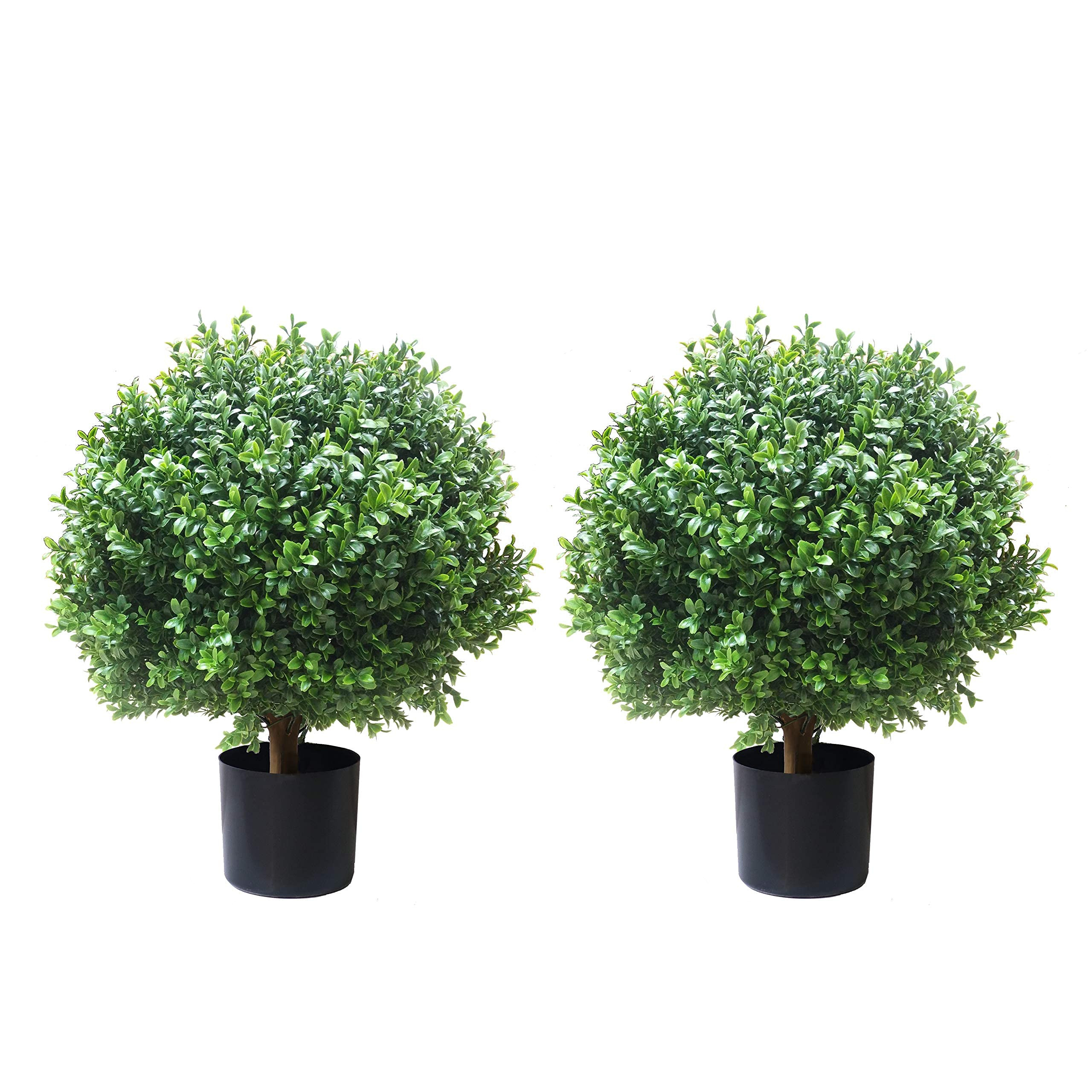 ALL SEASON GREEN 2'T 18''W Boxwood Ball Artificial Topiary Trees Potted Faux Outdoor Plants for H... | Amazon (US)