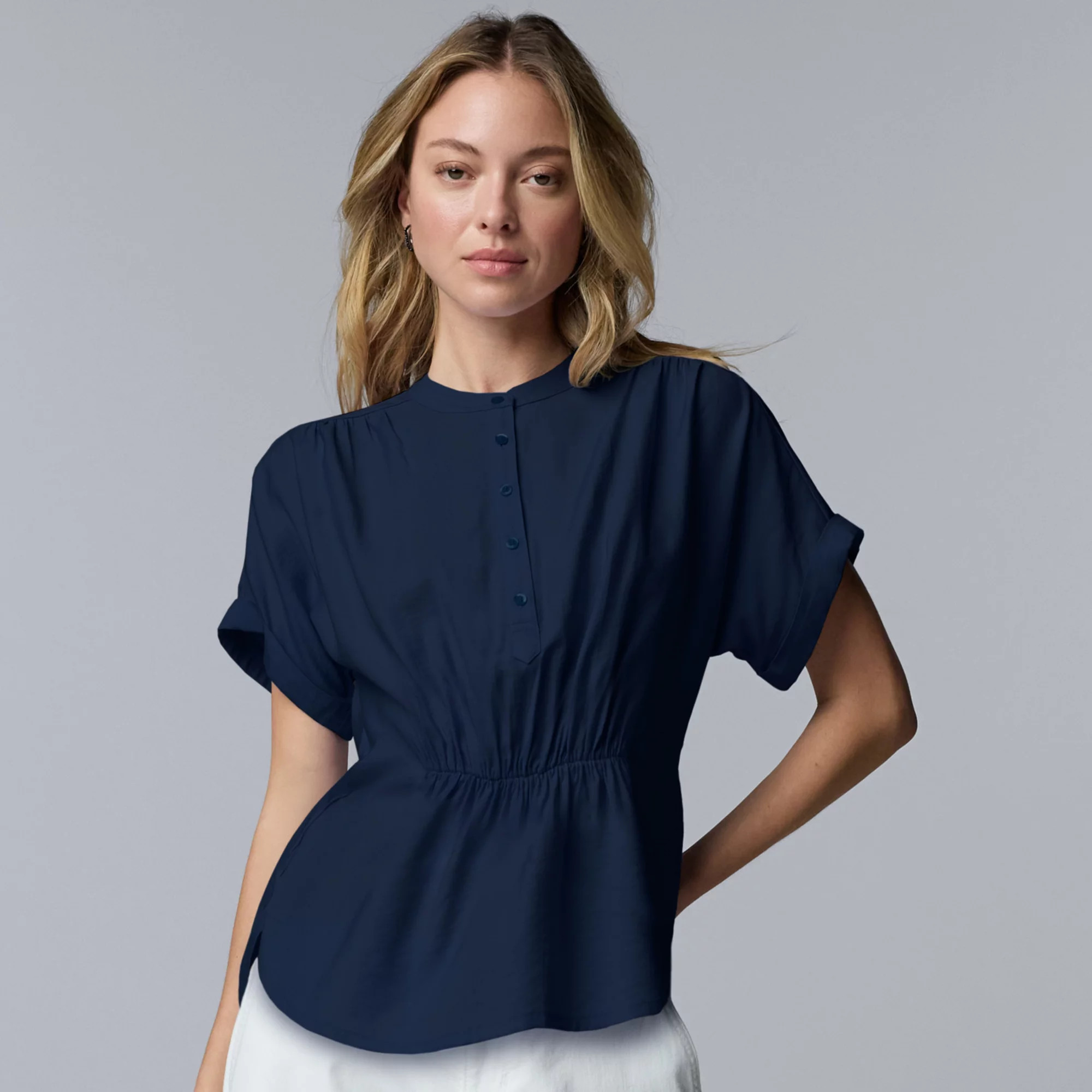 Women's Simply Vera Vera Wang Ruched Waist Top | Kohl's