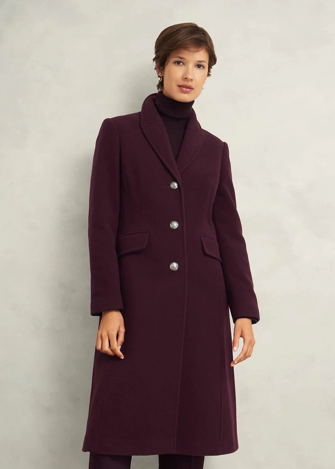 Edwina Wool Blend Coat | Hobbs UK | | Hobbs