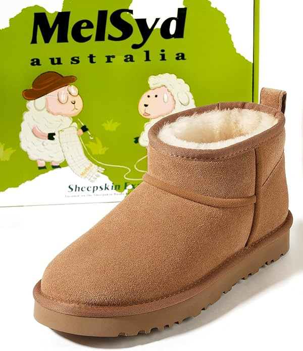 Mel&Syd 100% Australian Sheepskin Mini Boots: -22℉~59℉ Thermal Ankle Booties Daily Comfort - ... | Amazon (US)