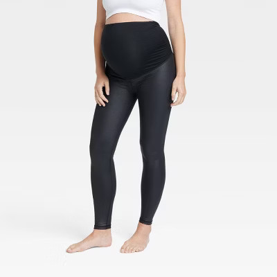 High Gloss Maternity Leggings - Isabel Maternity by Ingrid & Isabel™ Black S | Target