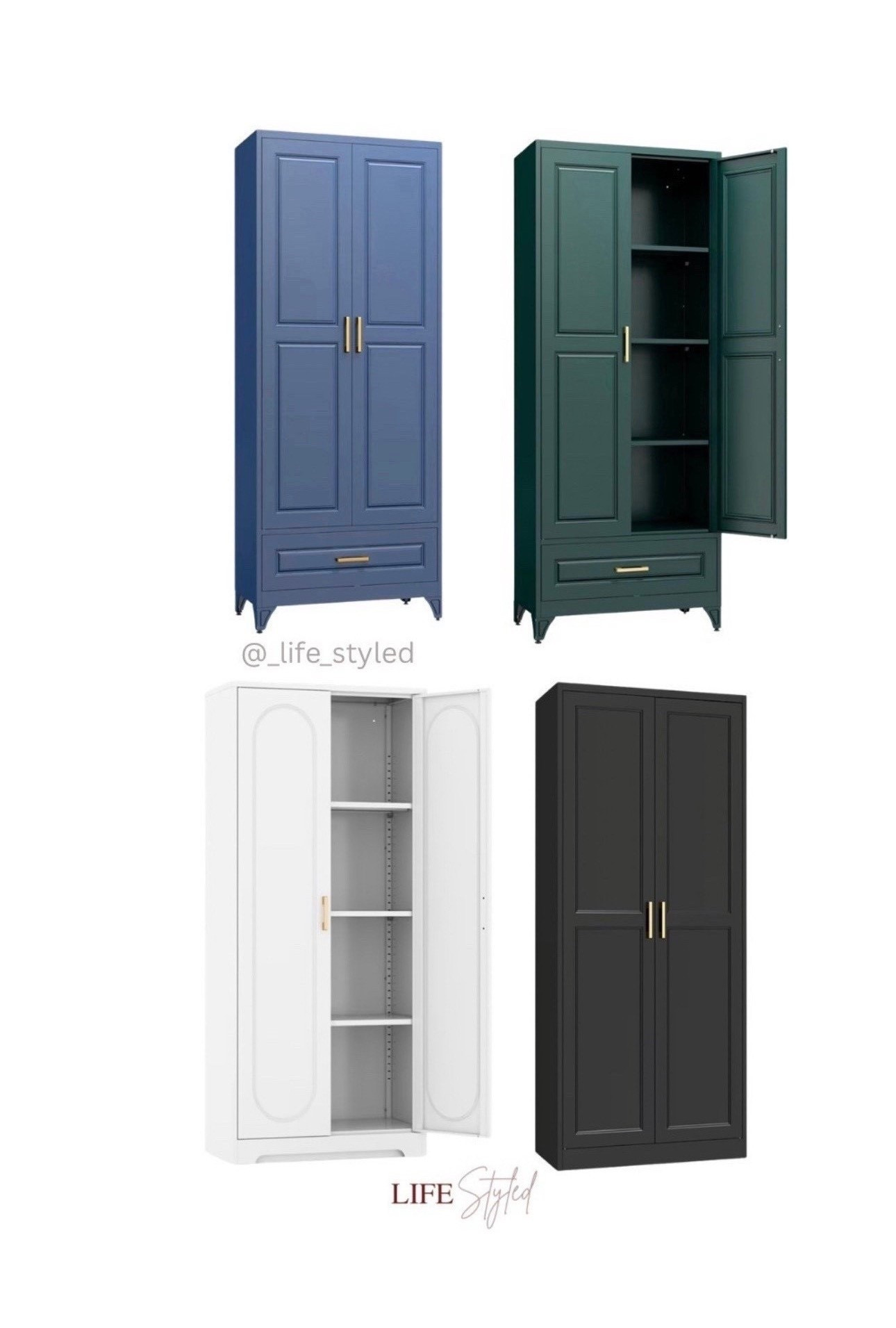 75” tall metal storage with handles, serious shelf space, and doors that feel custom. 🔥

#LTKHome #LTKOver40 

#LTKSaleAlert