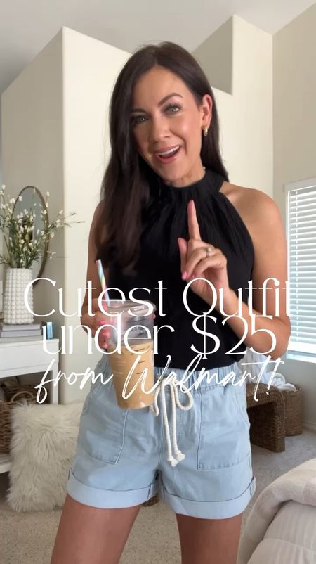 The cutest Walmart outfit under $25! 
Wearing a small in the top and a medium in the shorts . 

#LTKstyletip #LTKfindsunder50 #LTKSeasonal