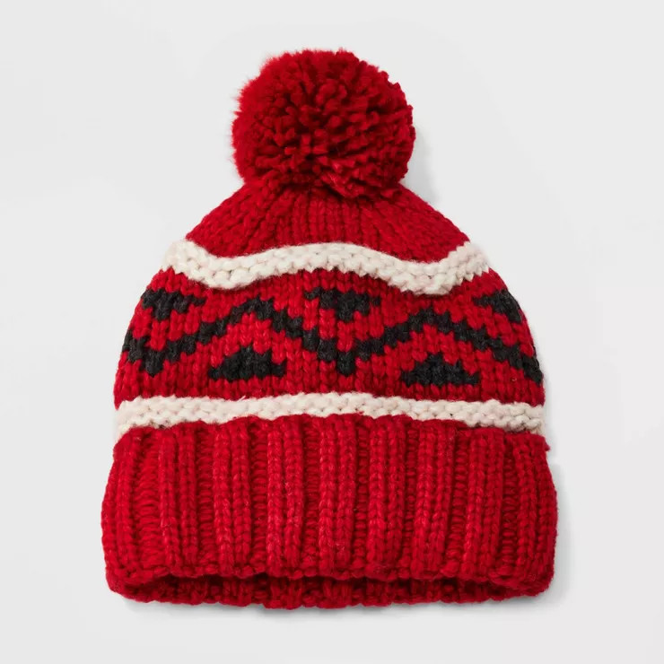 Women's Fair Isle Beanie with Pom - Universal Thread™ | Target