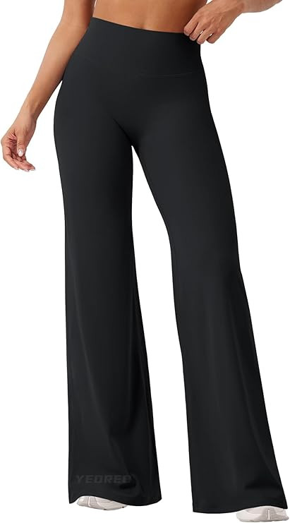 YEOREO Workout Leggings Womens No Front Seam Straight Leggings 29"/ 31.5"/ 33"/ 35" High Waist Bu... | Amazon (US)