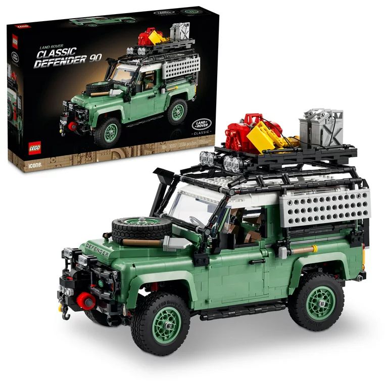 LEGO Icons Land Rover Classic Defender 90 10317 Model Car Building Set for Adults and Classic Car... | Walmart (US)