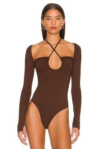superdown Storme Bodysuit in Chocolate from Revolve.com | Revolve Clothing (Global)