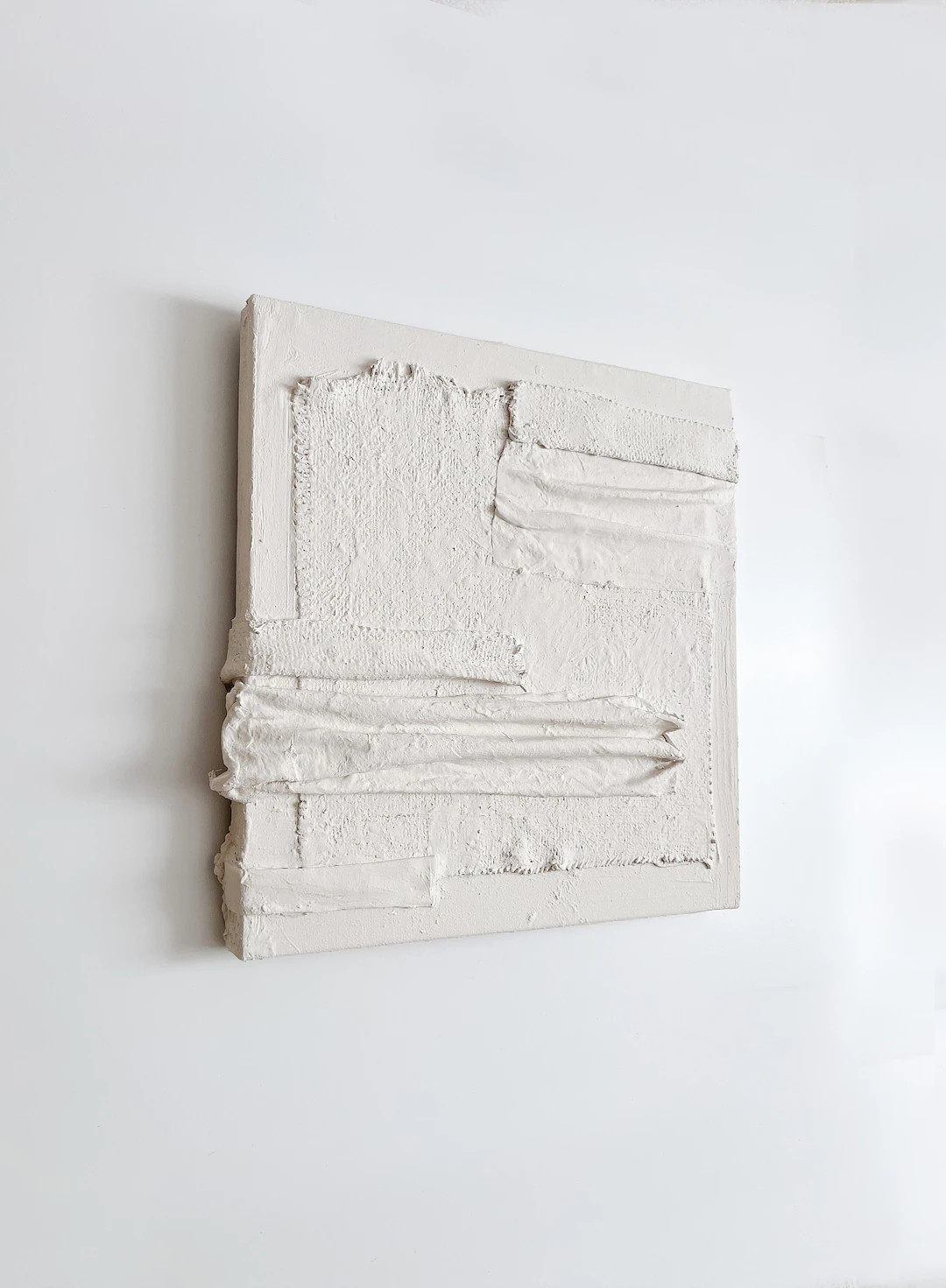 White Abstract Textured 3D Wall Art, Modern Minimalist Art, Wabi Sabi Art, Boho Painting, Neutral... | Etsy (US)