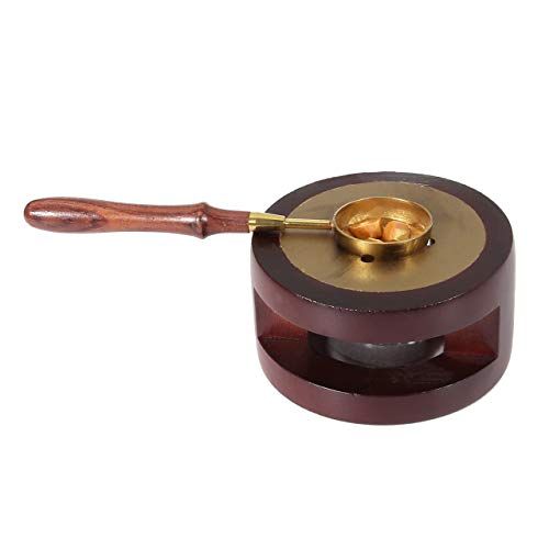 Seal Wax Melting Furnace Tool, Yoption Rose Wood Wax Seal Warmer with Melting Spoon Kit Wax Stick... | Amazon (US)
