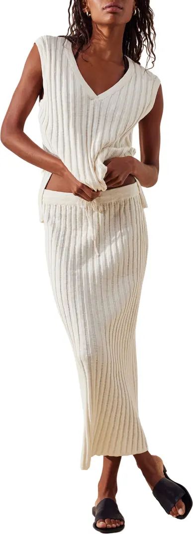 Veda Cotton Blend Sleeveless Sweater & Skirt Set | Nordstrom