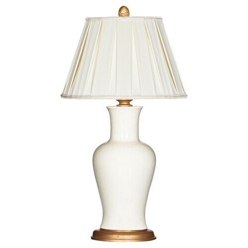 Shiloh Couture Table Lamp, Cream Glaze | One Kings Lane