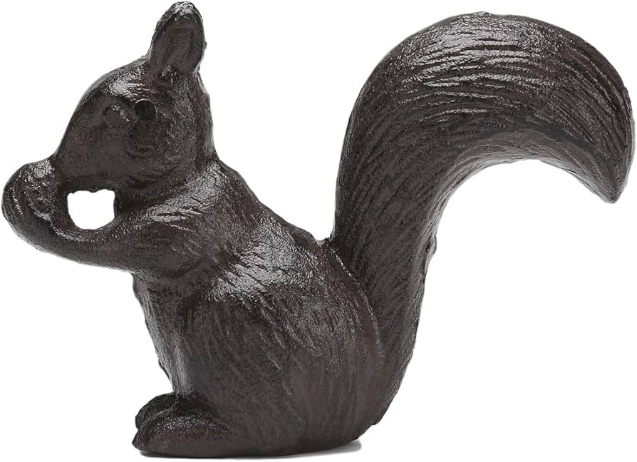 BRASSTAR Cast Iron Squirrels Eating Pine Cones Statue Garden Home Office Desk Decor Paperweight C... | Amazon (US)
